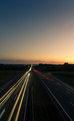 Fototapeta na wymiar highway at sunset