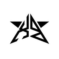 Initial Star Monogram Logo XB