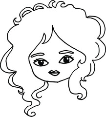 vector illustration cartoon beauty face