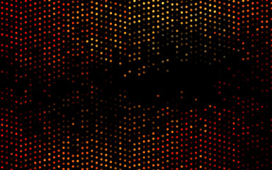 Dark Red, Yellow vector background with bubbles.