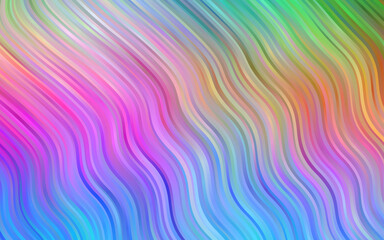 Obraz premium Light Multicolor, Rainbow vector background with bent ribbons.