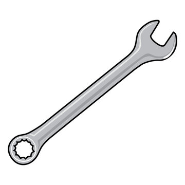wrench vector illustration,isolated white background