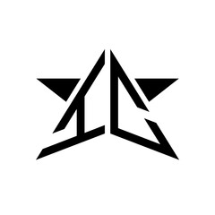 Initial Star Monogram Logo IC