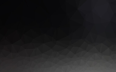 Obraz premium Dark Black vector abstract mosaic background.