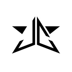 Initial Star Monogram Logo JC