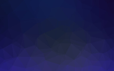 Dark BLUE vector polygon abstract background.