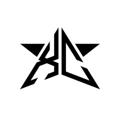 Initial Star Monogram Logo XC