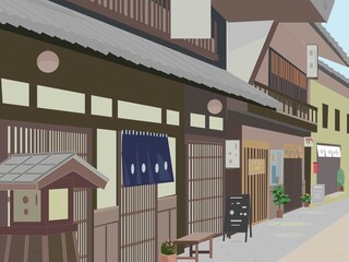 Naklejka premium 日本の商店街 