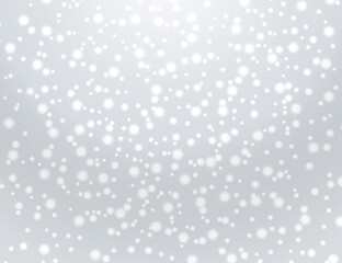 A brilliant gray background with circles. Template for a holiday card with bright and sparkling lights.