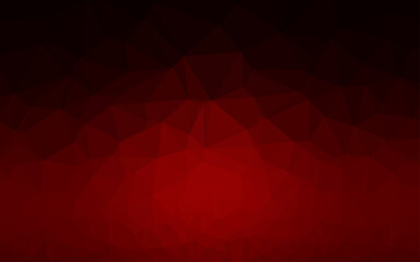 Dark Red vector abstract mosaic background.