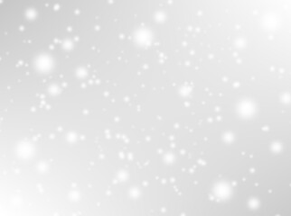 A brilliant gray background with circles. Template for a holiday card with bright and sparkling lights.