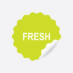 Vector Peeled Fresh Sticker Label