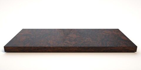 E3d illustration mpty wood table on isolate white background and display montage