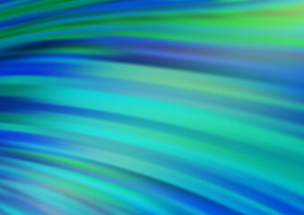 Obraz premium Light Blue, Green vector background with curved circles.