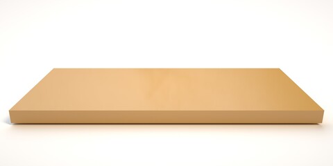 E3d illustration mpty wood table on isolate white background and display montage