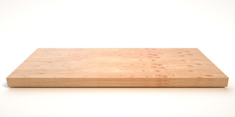 E3d illustration mpty wood table on isolate white background and display montage