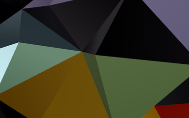 Light Multicolor, Rainbow vector triangle mosaic texture.