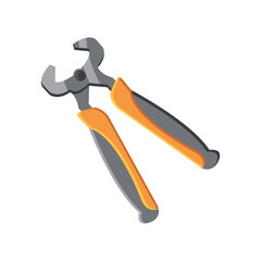 cutting pliers on white background