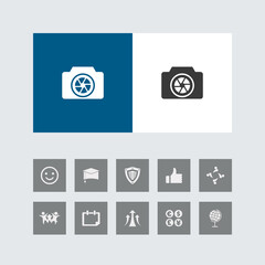 Creative Camera Icon with Bonus Icons.