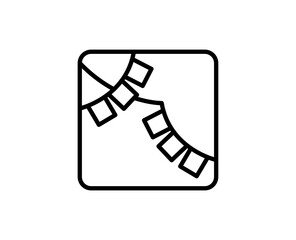 Obraz premium Garland line icon