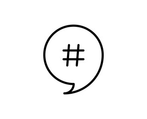 Hashtag line icon