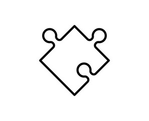 Puzzle line icon