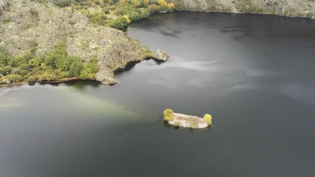 Sanabria Lake. Zamora,Spain. Aerial Drone Footage