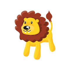 lion of teddy on white background