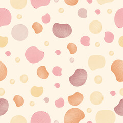 Fabric texture circles and circle wave seamless pattern, full-color retro. Abstract seamless pattern for card, invitation, poster, diary, album, sketchbook cover, textile fabric, garment, etc.