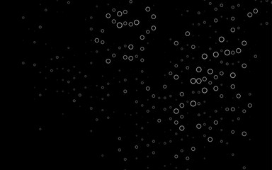 Dark Silver, Gray vector background with bubbles.