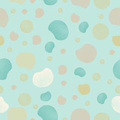 Fabric texture circles and circle wave seamless pattern, full-color retro. Abstract seamless pattern for card, invitation, poster, diary, album, sketchbook cover, textile fabric, garment, etc.