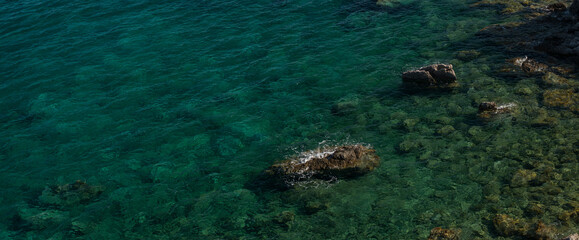 Seashore, Water and Cliffs, Petrovac, Montenegro