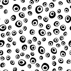 Dark Orange vector seamless cover with circles.