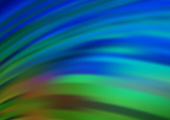 Light Blue, Green vector pattern with curved circles.