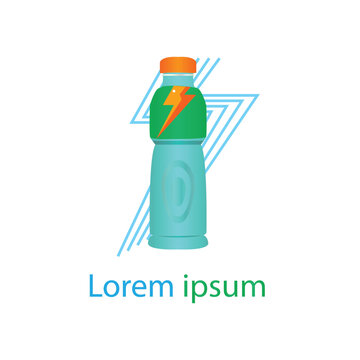gatorade logo icon. vector illustration of a fruit-flavored drink especially for athletes in the bottle.