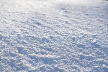 Obraz premium Macro background of fresh snowflake texture