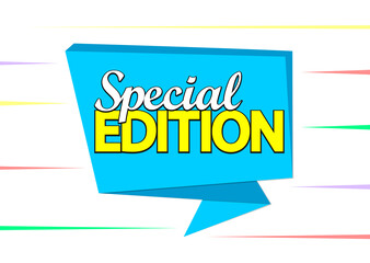 Special Edition, tag design template, promo banner, vector illustration