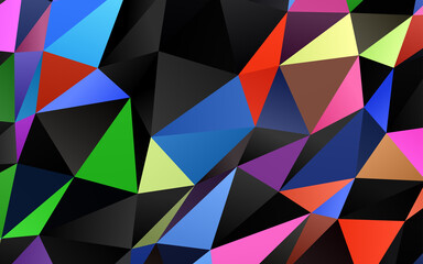 Light Multicolor, Rainbow vector polygonal pattern.