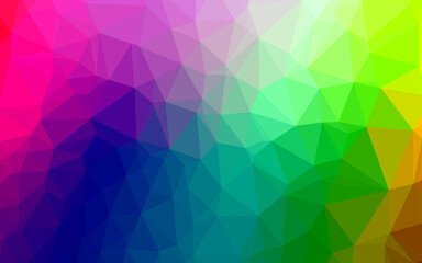 Light Multicolor, Rainbow vector polygonal pattern.