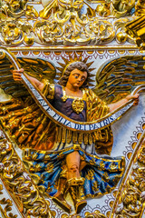 Obraz premium Angel Templo Santa Domingo Church Chapel Rosary Puebla Mexico