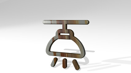 CEILING LAMP 3D icon standing on the floor. 3D illustration. architecture and interior