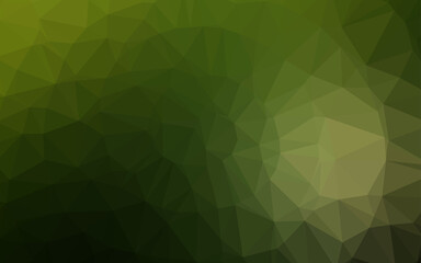 Fototapeta premium Dark Green vector abstract polygonal layout.