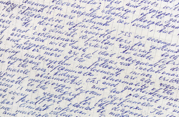Hand-written medical text  Hand-written medical notes. Medical writing or publishing.