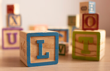 Big wood block with letter L