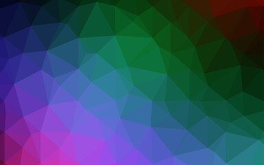 Fototapeta na wymiar Dark Multicolor, Rainbow vector abstract mosaic background.