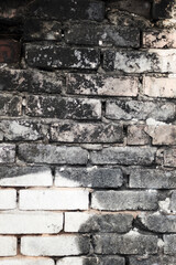 Abstract background old white brick wall with cracks and scratches. Great background or texture.