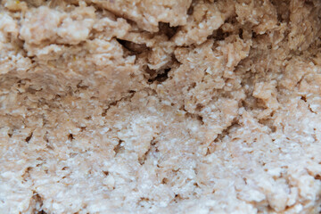 Mince. Ground meat and spices ready for cooking