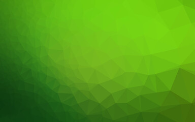 Light Green vector shining triangular pattern.