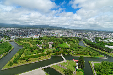 五稜郭公園 （五稜郭タワーからの眺望） 北海道函館市