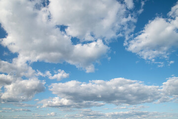 Lovely Summer sky cumulus cloud formations for use as background